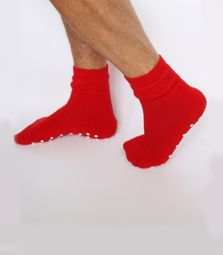 calzini ridimensionati rosso uomo